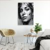 Obraz na plátne Portrét ženy Akryl Čierna Biela Moderné (Rozmery 80 x 120 cm)