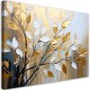 Obraz na plátne Glamour Zlaté listy Vetvičky (Rozmery 120 x 80 cm)