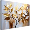 Obraz na plátne Zlaté listy Vetvičky Glamour (Rozmery 120 x 80 cm)