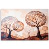 Obraz na plátne Stromy Abstrakcia Krajina Béžová (Rozmery 120 x 80 cm)