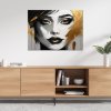 Obraz na plátne Tvár ženy s prvkami zlata glamour (Rozmery 90 x 60 cm)