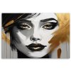 Obraz na plátne Tvár ženy s prvkami zlata glamour (Rozmery 90 x 60 cm)