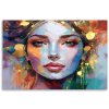 Obraz na plátne Portrét ženy farebný (Rozmery 90 x 60 cm)