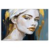 Obraz na plátne Portrét ženy zlatá glamour (Rozmery 90 x 60 cm)