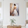Obraz na plátne Krásna žena v bielych šatách (Rozmery 40 x 60 cm)