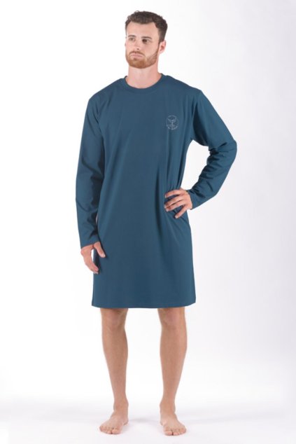 79181 Pánska nočná košeľa petrolej predok
