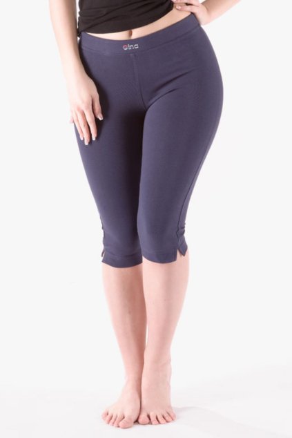 Dámske modré capri legíny GINA 95001 – predný pohľad