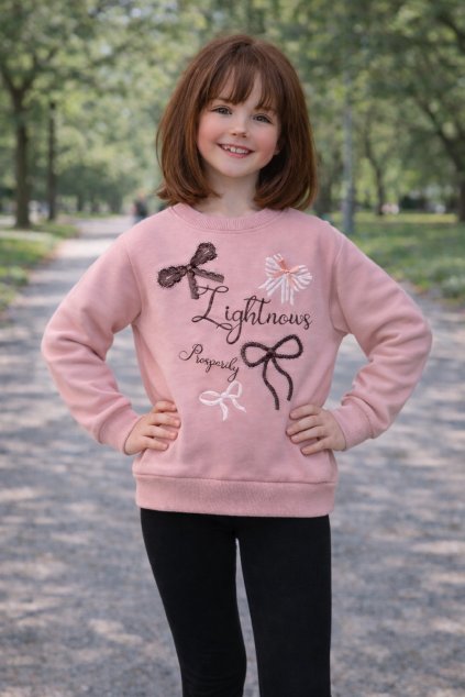 Dievčenská mikina 4613 rúžová