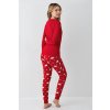 dámske pyžamo ROLYPOLY RP3717 červené – pohľad zozadu na komplet