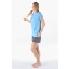 Dámske bambusové krátke pyžamo zadný pohľad bočný pohľad