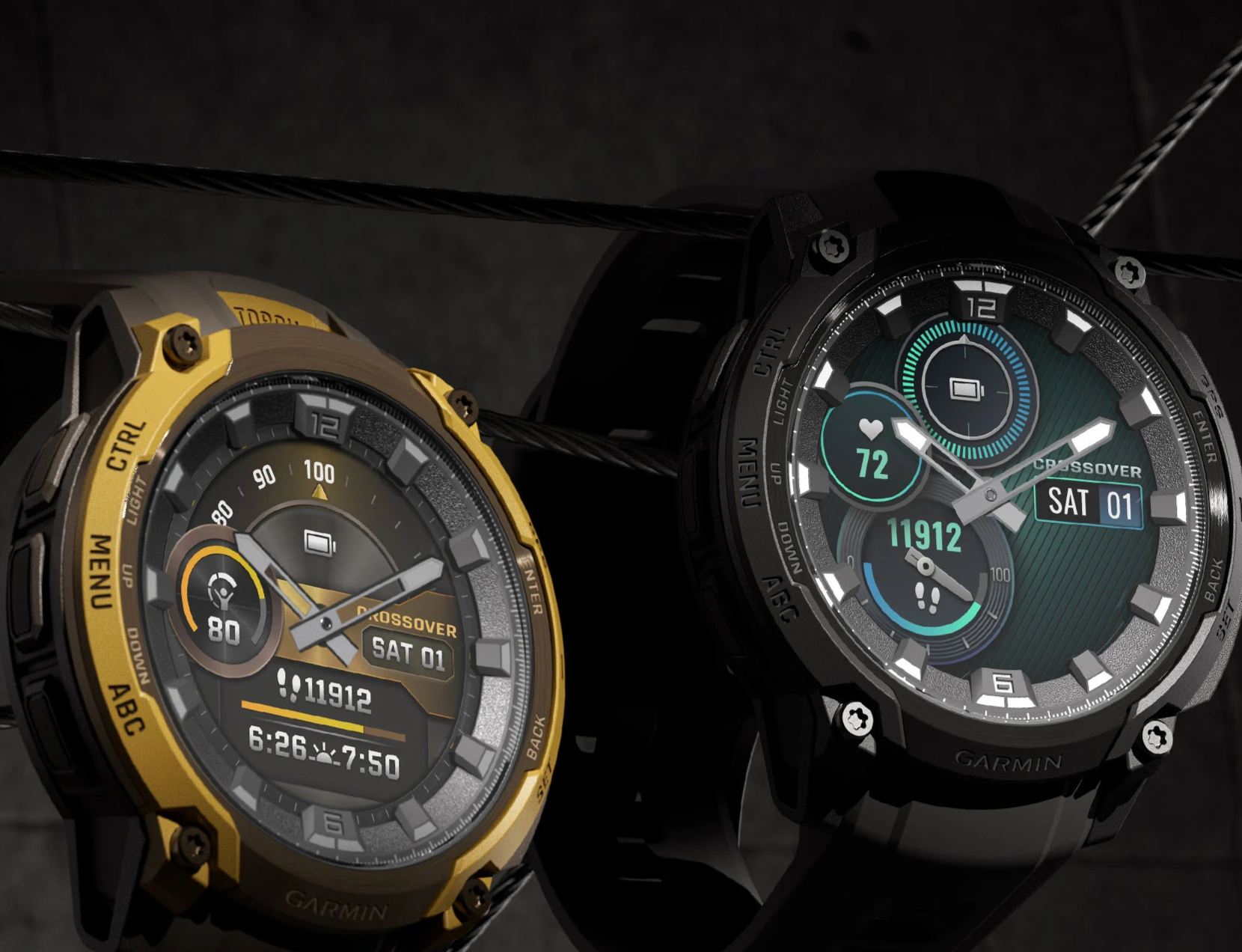 Garmin vydal nový hybrid: Instinct Crossover nabídne AMOLED displej a mechanické ručky