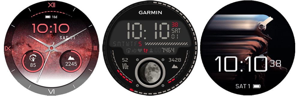displeje Nasa  na hodinky Garmin