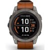 fenix7Pro Titanium Leather band stred2