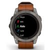 fenix7Pro Titanium Leather band stred3