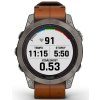 fenix7Pro Titanium Leather band stred7