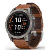 fenix7Pro Titanium Leather band leva2