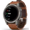 fenix7Pro Titanium Leather band leva3