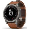 fenix7Pro Titanium Leather band leva4