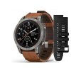 178003 18 fenix7pro titanium leather band leva1