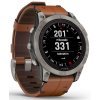 fenix7Pro Titanium Leather band prava4