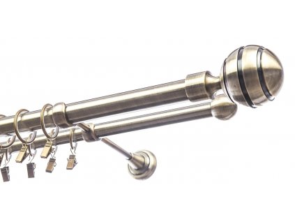 garnyze dvourada antik 25mm koule elegant