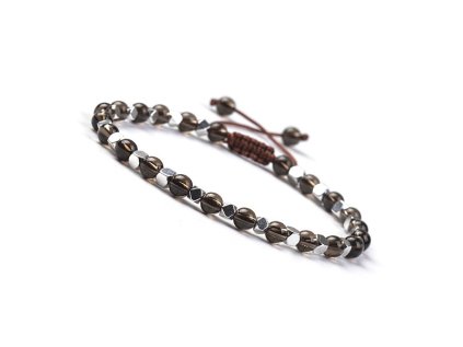 Smoky Quartz and Hemaite Braided