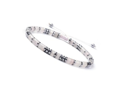 Rose Quartz and Hematite Braided