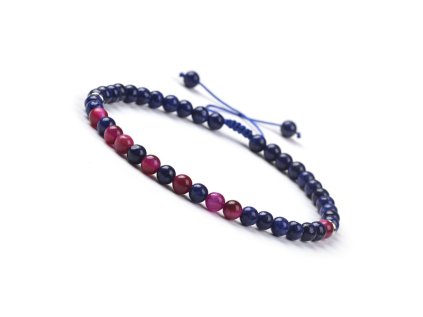Lapis and Dyed Fuchsia Tiger Eye