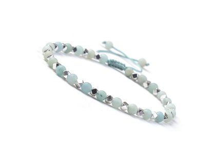 Matte Multicolor Amazonite and Hemaite