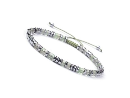 Green Fluorite and Hematite Braided