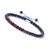 Lapis and Dyed Fuchsia Tiger Eye