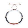 Moonstone, Black Onyx, Hematite and Carnelian Bradied