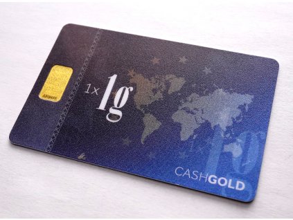 CASH GOLD zlato Au 1g sběratelská karta