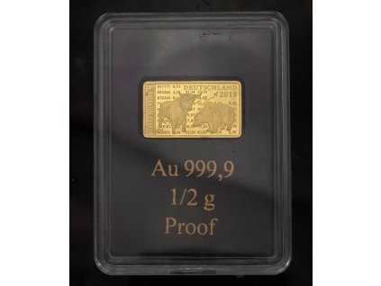 BORSENBARREN deutschland 2019 PROOF 1/2 g AU 999,9