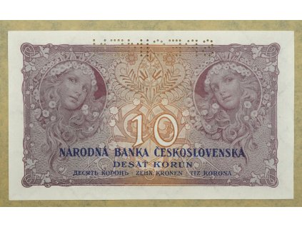 10 korun 1927 SPECIMEN