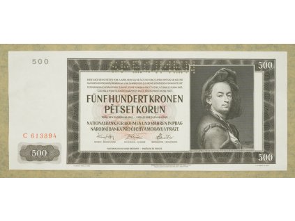 500 korun 1942 perf. UNC serie C