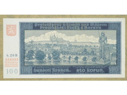 100 korun 1940 specimen serie B