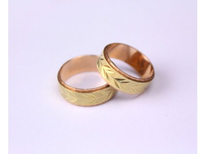 Zlaté snubní prsteny 2 kusy nenošené 14 karátů x323 3