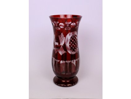 Skleněná váza Egermann rubínové sklo x338 9