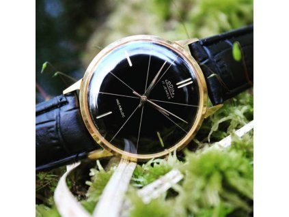 Luxusní hodinky Prim zlacené černý ciferník RS1325 9