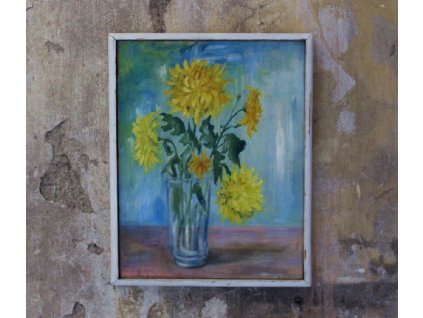 Obraz žluté květiny ve váze x884 (1)