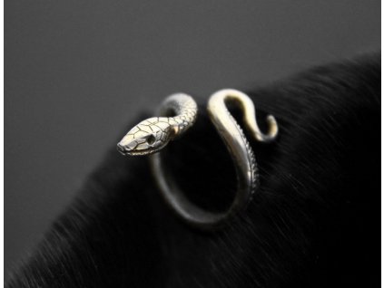 Stříbrný prsten had v56 x946 (4)