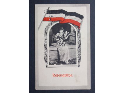 Vojenská pohlednice Feldpostkarte Rosengrüße Německo 1915 P169 (1)