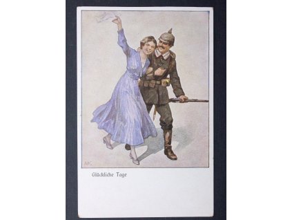 Stará vojenská pohlednice Glückliche Tage P173 (1)