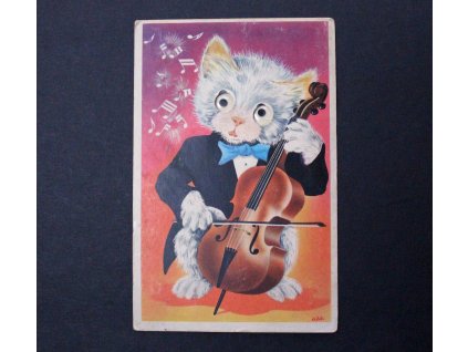 Mrkací pohlednice kočička kočka p200 (1)