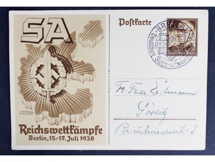 Stará Německá pohlednice SA Postkarte Reichswettkämpfe P227 (3)