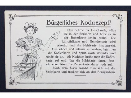 Pohlednice postkart Bürgeliches Kochrezept P273 (5)