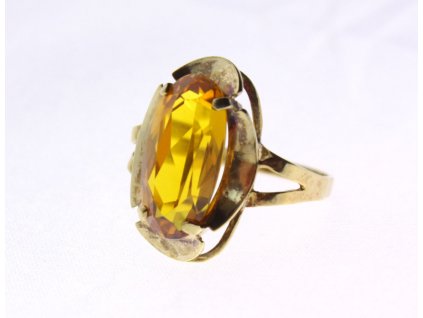 Zlatý prsten se žlutým kamenem v 57 x1784 (4)