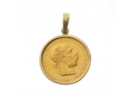 Zlatá mince přívěsek 20 koruna František Josef 1894 (1)