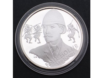 Stříbrná pamětní mince 200 Kč Emil Holub 1902-2002 PROOF